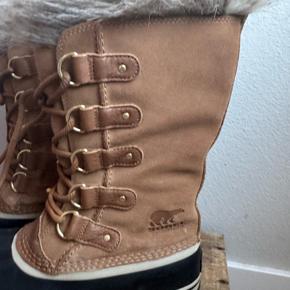 Sorel Joan of Arctic Waterproof Snow Boots Women's Winter Lace Up Fur size 9.5 - Picture 3 of 6